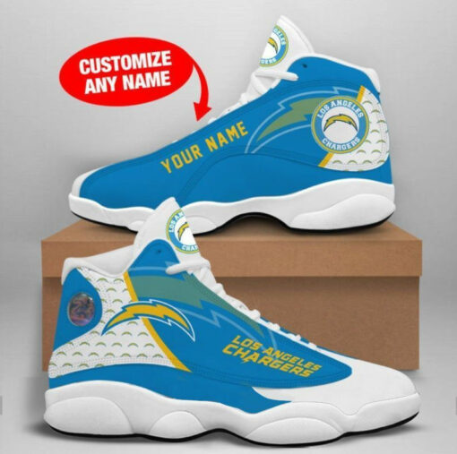 Los Angeles Chargers Personalized AJD13 Sneakers 935