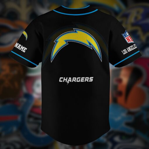 Los Angeles Chargers Personalized Baseball Jersey AZCBJS116