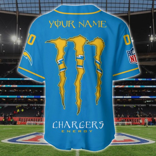 Los Angeles Chargers Personalized Baseball Jersey BG172