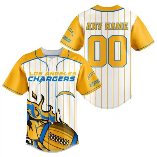 Los Angeles Chargers Personalized Baseball Jersey BG745