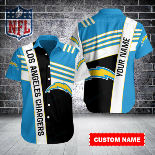 Los Angeles Chargers Personalized Button Shirt BB233