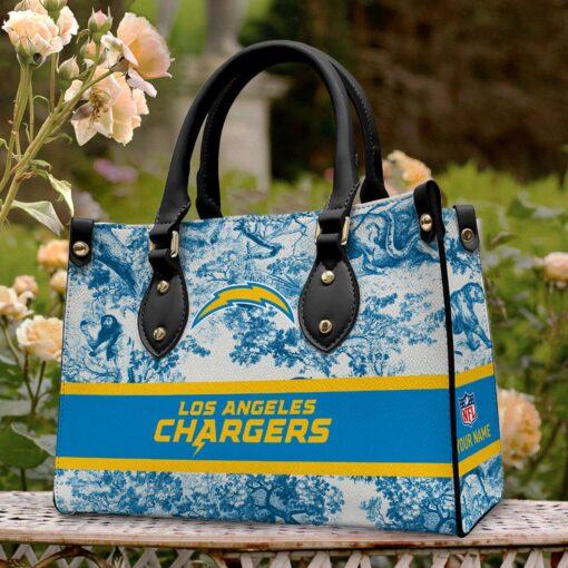 Los Angeles Chargers Personalized Leather Hand Bag BB311