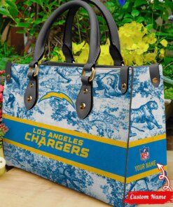 Los Angeles Chargers Personalized Leather Hand Bag BB311