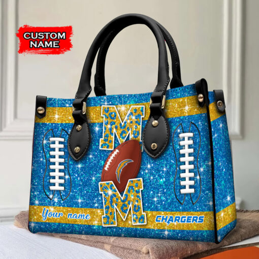 Los Angeles Chargers Personalized Leather Hand Bag BBLTHB585