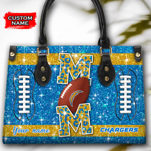 Los Angeles Chargers Personalized Leather Hand Bag BBLTHB585