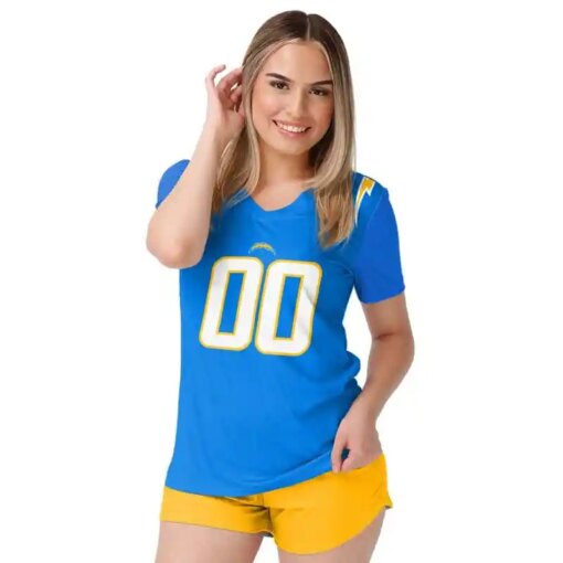 Los Angeles Chargers Personalized V-neck Women T-shirt BG733