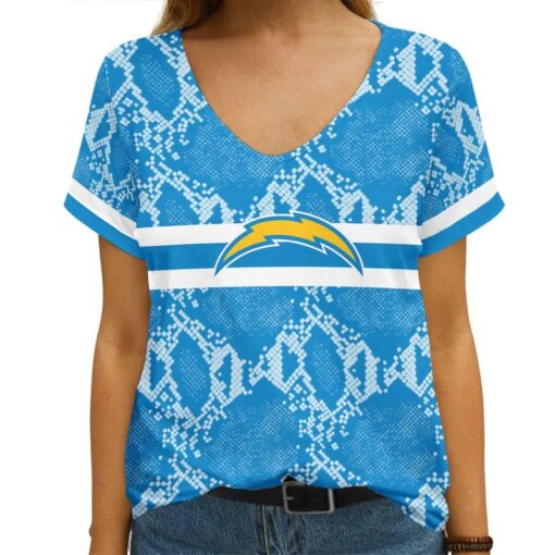 Los Angeles Chargers V-neck Women T-shirt