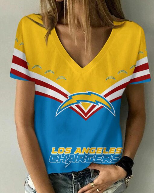 Los Angeles Chargers V-neck Women T-shirt