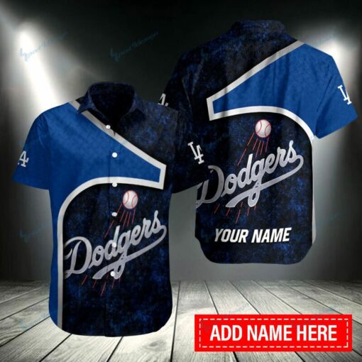 Los Angeles Dodgers Personalized Button Shirt BB152