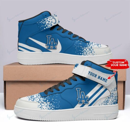 Los Angeles Dodgers Personalized High AF1 Sneakers BG03