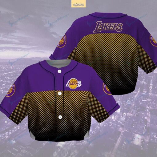 Los Angeles Lakers Crop Top Baseball Jersey 141