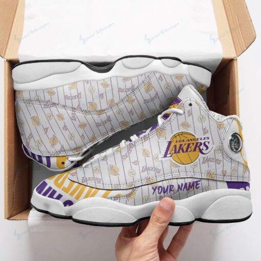 Los Angeles Lakers Personalized AJD13 Sneakers 943