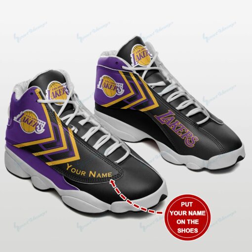 Los Angeles Lakers Personalized AJD13 Sneakers BG01