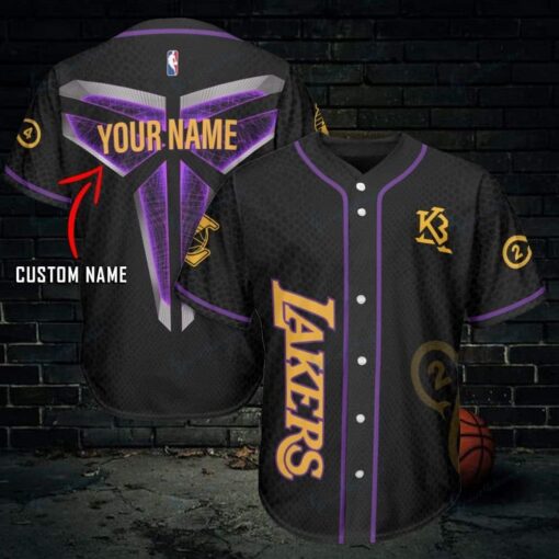 Los Angeles Lakers Personalized Baseball Jersey 465