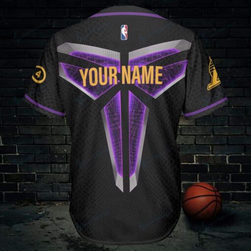 Los Angeles Lakers Personalized Baseball Jersey 465