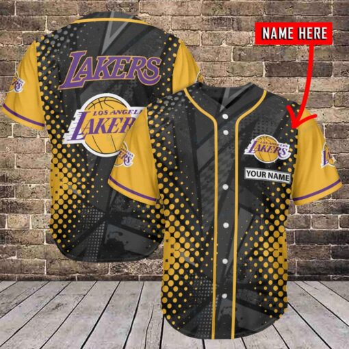 Los Angeles Lakers Personalized Baseball Jersey BG423