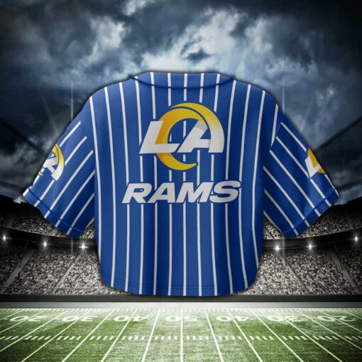 Los Angeles Rams Crop Top Baseball Jersey 5