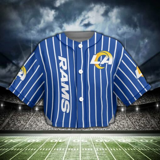 Los Angeles Rams Crop Top Baseball Jersey 5