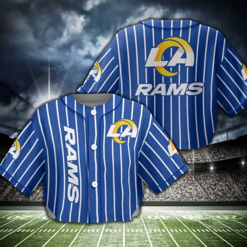 Los Angeles Rams Crop Top Baseball Jersey 5