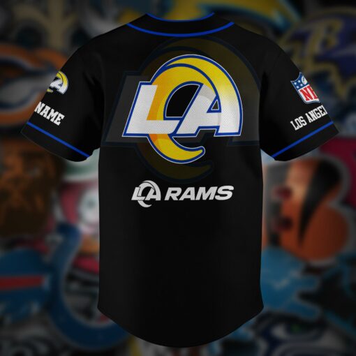 Los Angeles Rams Personalized Baseball Jersey AZCBJS117