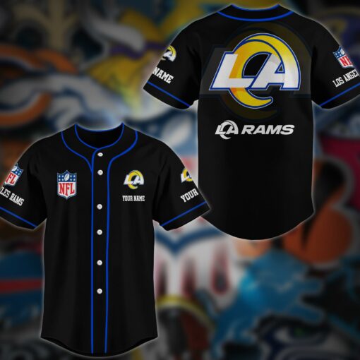 Los Angeles Rams Personalized Baseball Jersey AZCBJS117