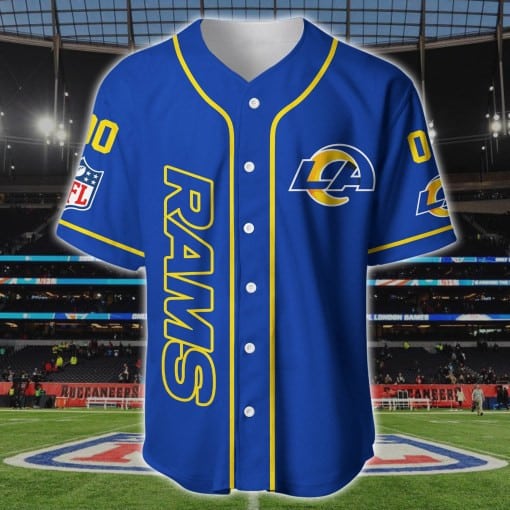 Los Angeles Rams Personalized Baseball Jersey BG173