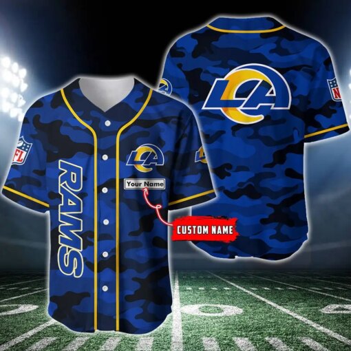 Los Angeles Rams Personalized Baseball Jersey BG212