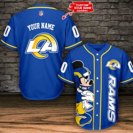 Los Angeles Rams Personalized Baseball Jersey BG463