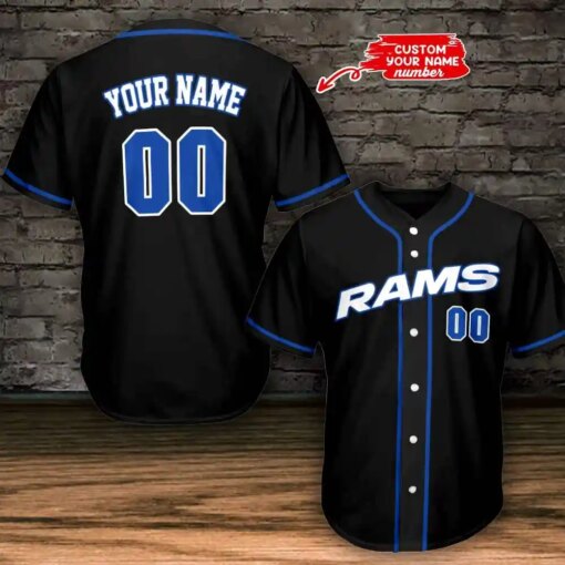 Los Angeles Rams Personalized Baseball Jersey BG787