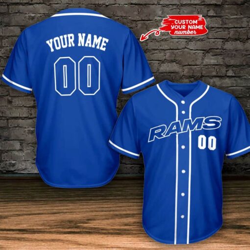 Los Angeles Rams Personalized Baseball Jersey BG787