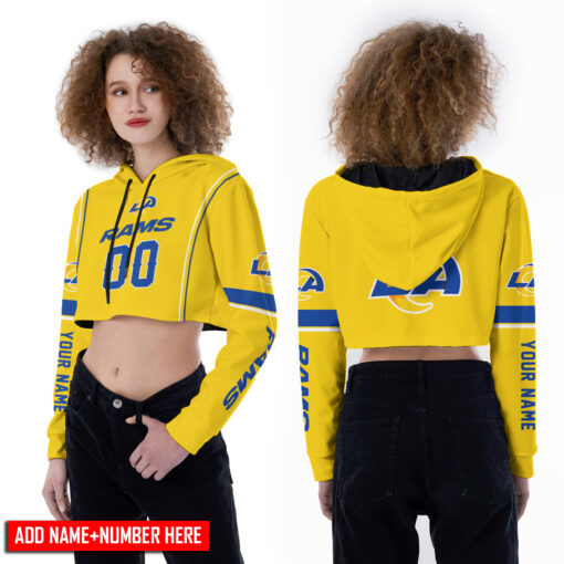 Los Angeles Rams Personalized Combo Croptop Hoodie And Leggings BGLG373+BG2CHD373