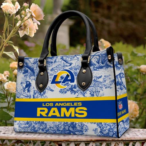 Los Angeles Rams Personalized Leather Hand Bag BB312