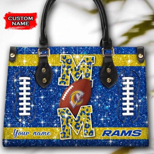 Los Angeles Rams Personalized Leather Hand Bag BBLTHB586