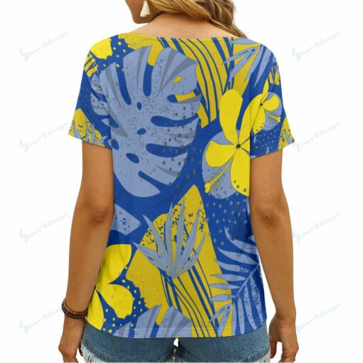 Los Angeles Rams Summer V-neck Women T-shirt 5