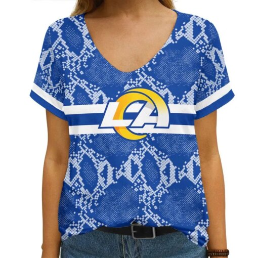 Los Angeles Rams V-neck Women T-shirt