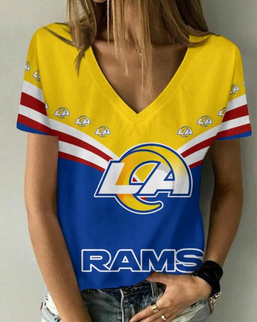 Los Angeles Rams V-neck Women T-shirt