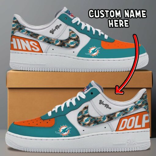 Miami Dolphins Personalized AF1-1 Shoes AF1S021