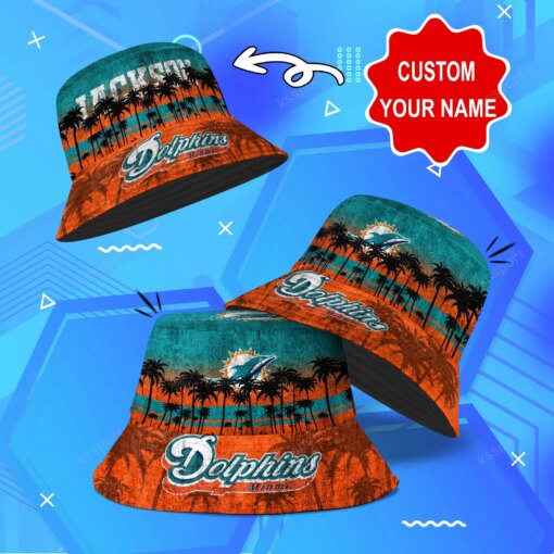 Miami Dolphins Personalized Bucket Hat BG18