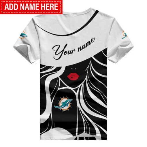 Miami Dolphins Personalized Summer V-neck Women T-shirt 149