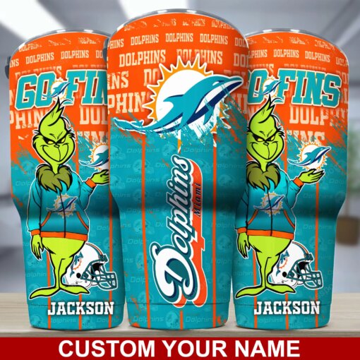 Miami Dolphins Personalized Tumbler BG107