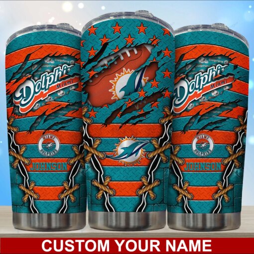 Miami Dolphins Personalized Tumbler BG18