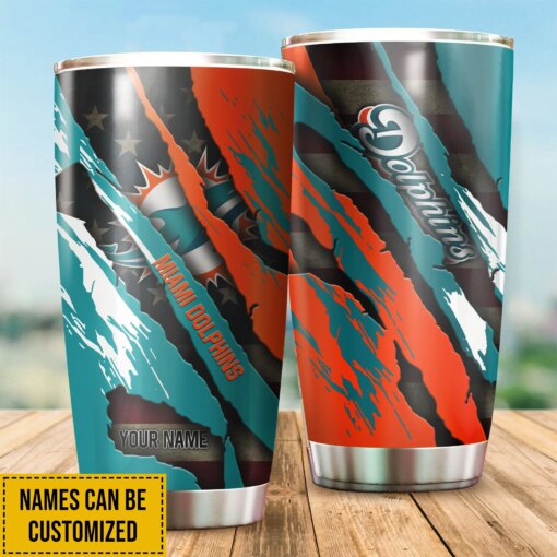 Miami Dolphins Personalized Tumbler BG216