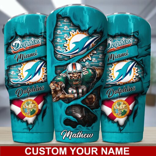 Miami Dolphins Personalized Tumbler BG240