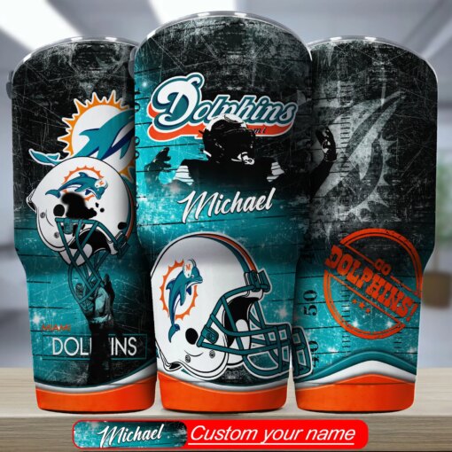 Miami Dolphins Personalized Tumbler BG329