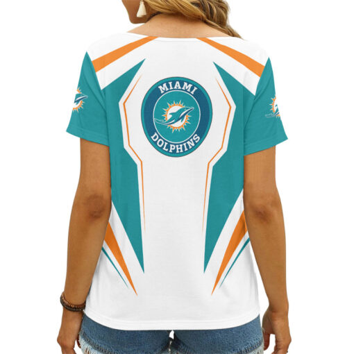 Miami Dolphins Personalized V-neck Women T-shirt AGC93