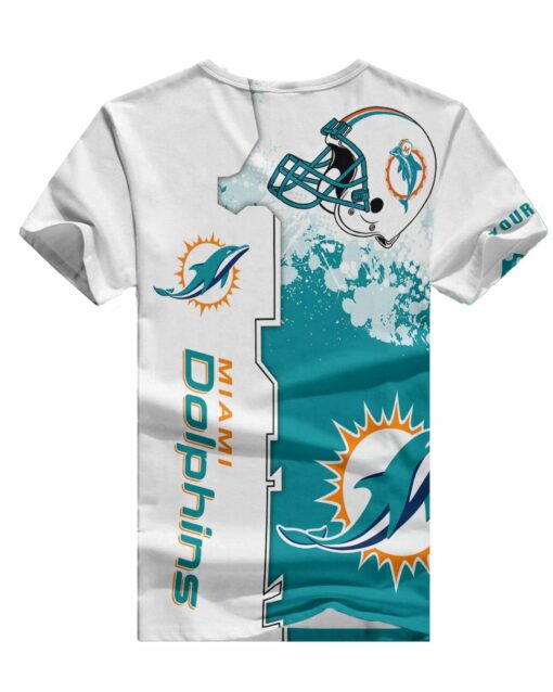 Miami Dolphins Personalized V-neck Women T-shirt BG480