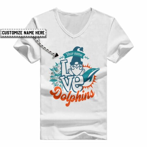 Miami Dolphins Personalized V-neck Women T-shirt BG561