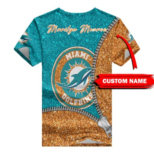 Miami Dolphins Personalized V-neck Women T-shirt BG680