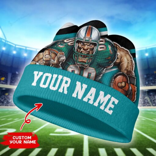 Miami Dolphins Personalized Wool Beanie 101