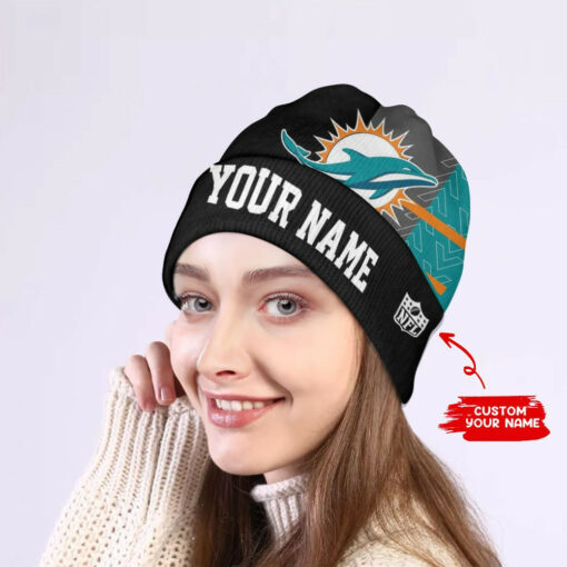 Miami Dolphins Personalized Wool Beanie 149